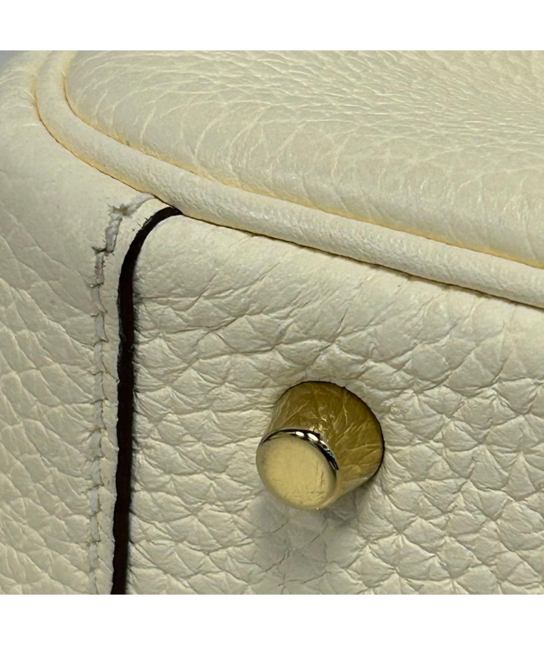 HERMES Бежевая кожаная сумка через плечо, фото 6