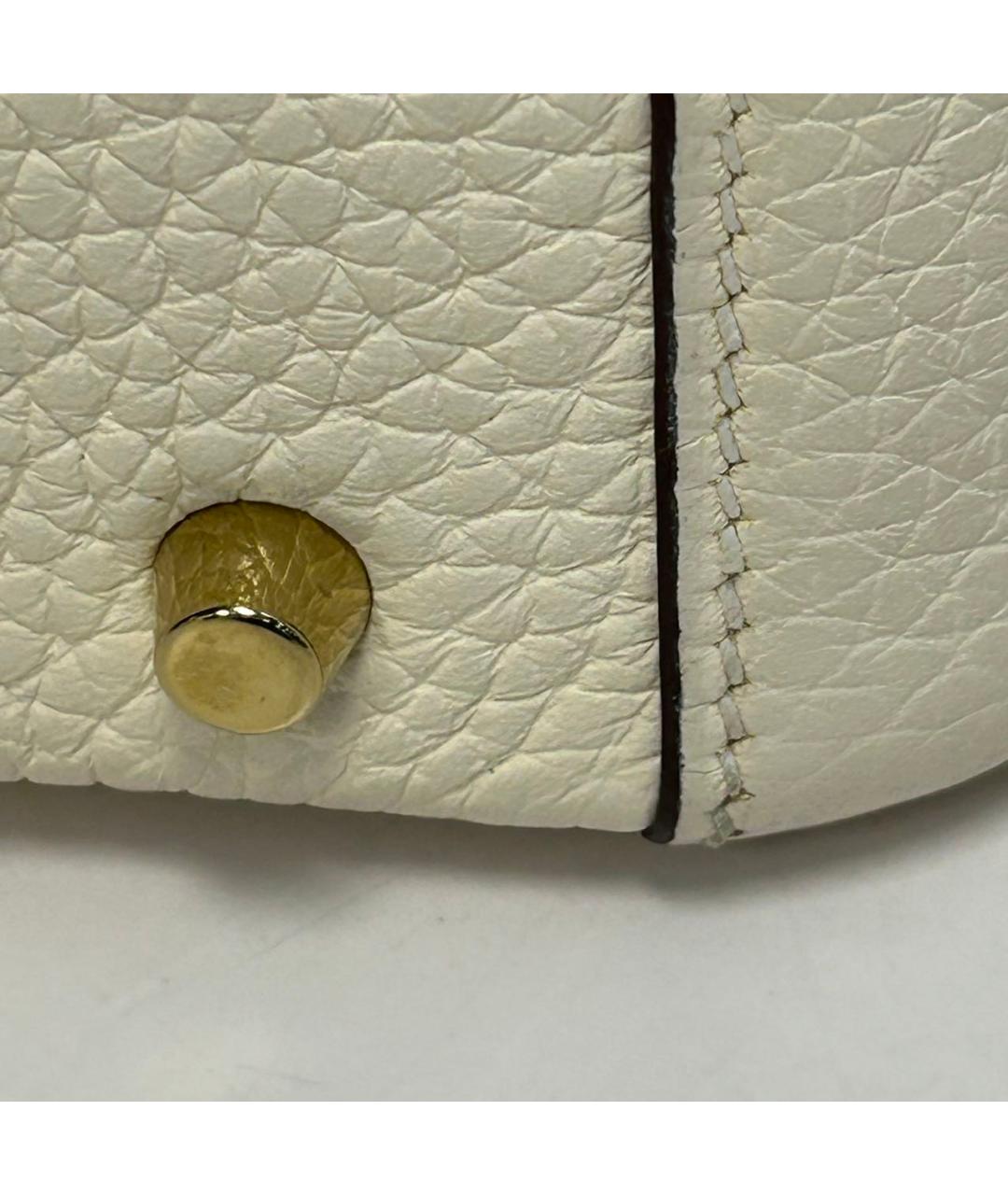 HERMES Бежевая кожаная сумка через плечо, фото 5