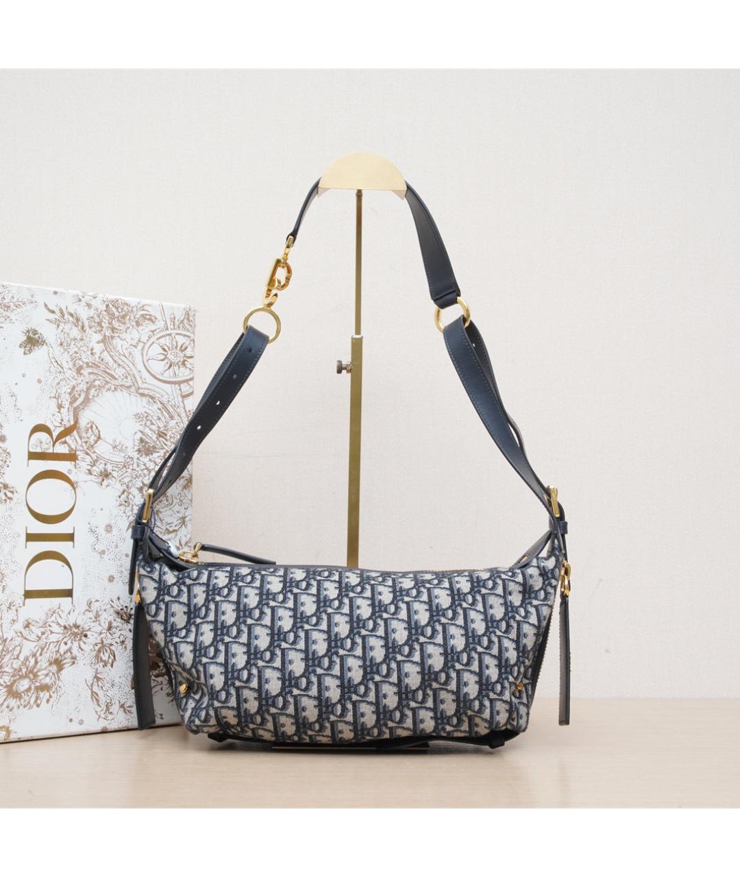 CHRISTIAN DIOR Темно-синяя сумка через плечо, фото 2