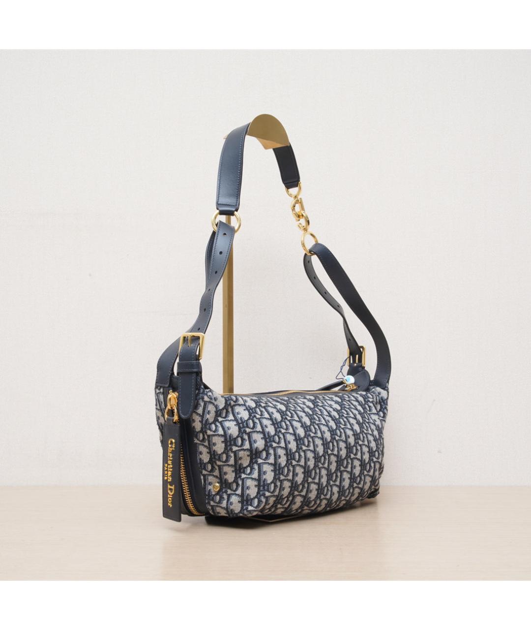 CHRISTIAN DIOR Темно-синяя сумка через плечо, фото 6