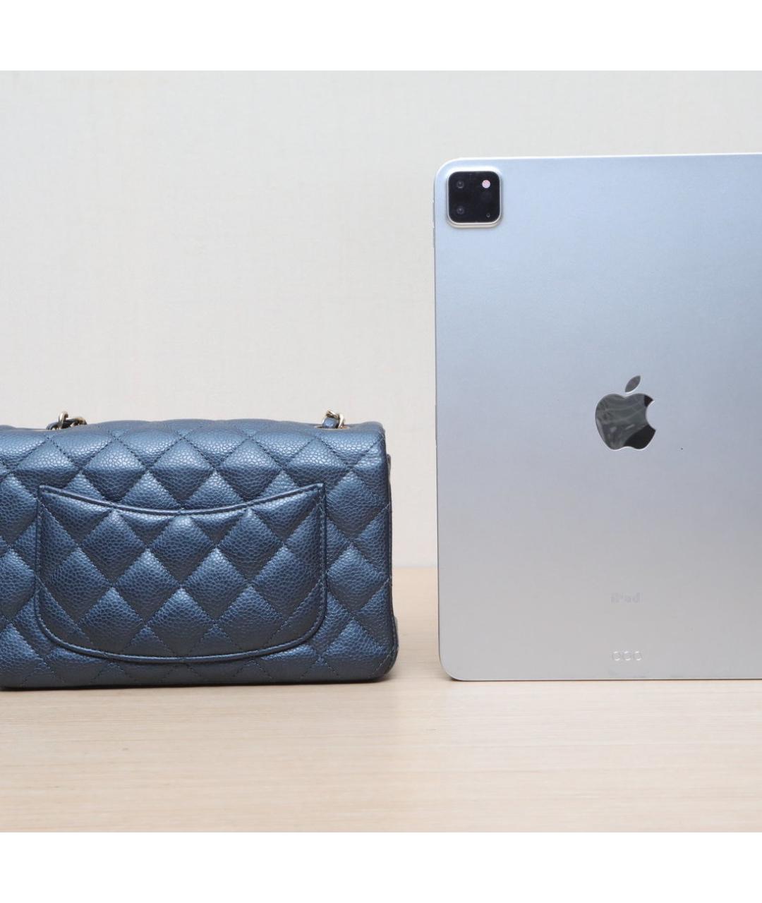 CHANEL Синяя кожаная сумка через плечо, фото 7