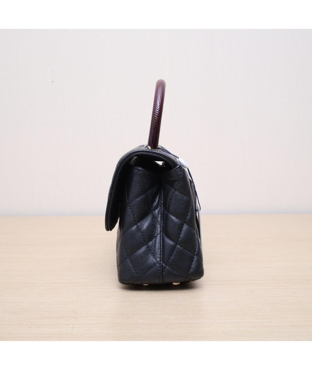 CHANEL Черная кожаная сумка через плечо, фото 5