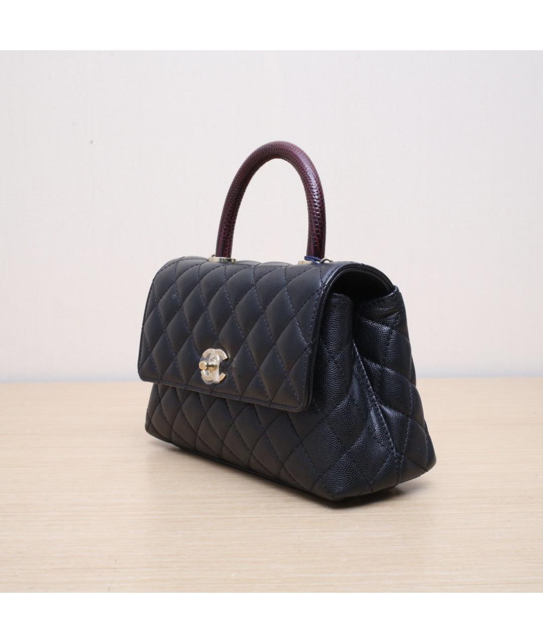 CHANEL Черная кожаная сумка через плечо, фото 4
