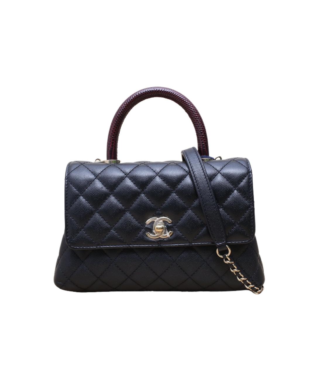 CHANEL Черная кожаная сумка через плечо, фото 1