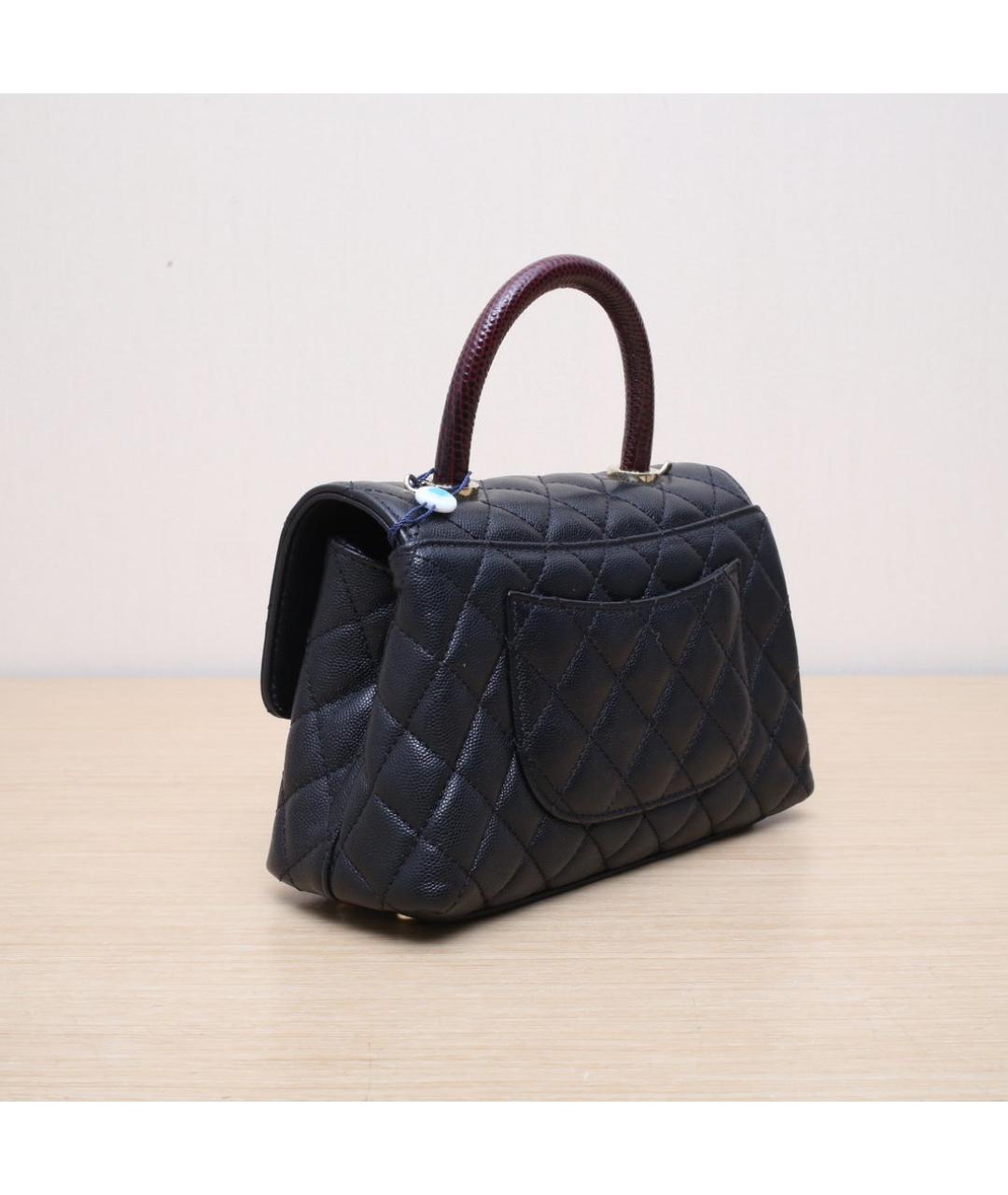 CHANEL Черная кожаная сумка через плечо, фото 6