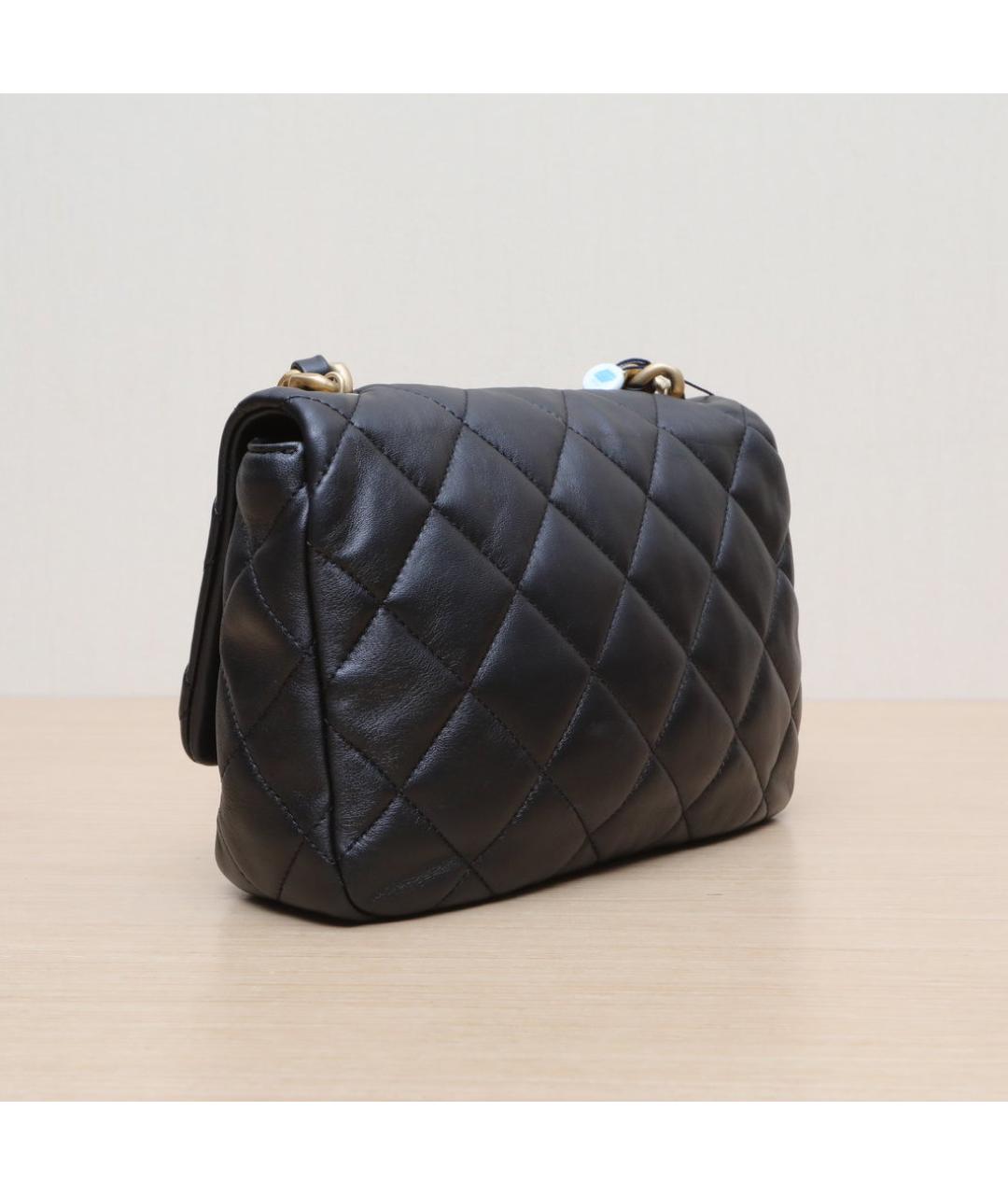 CHANEL Черная кожаная сумка через плечо, фото 6