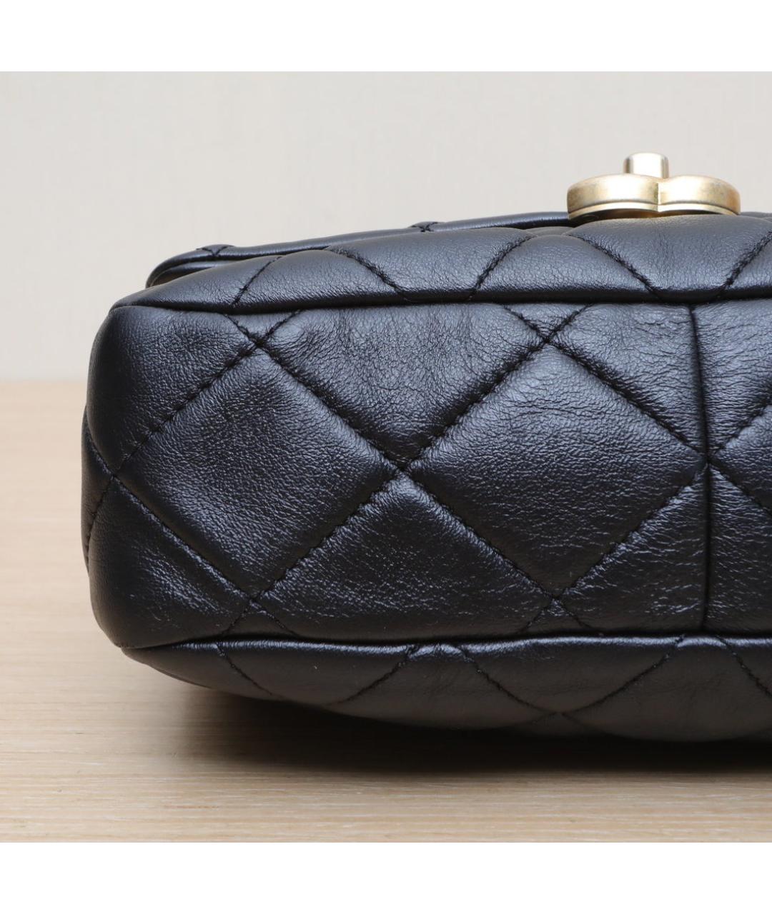 CHANEL Черная кожаная сумка через плечо, фото 9