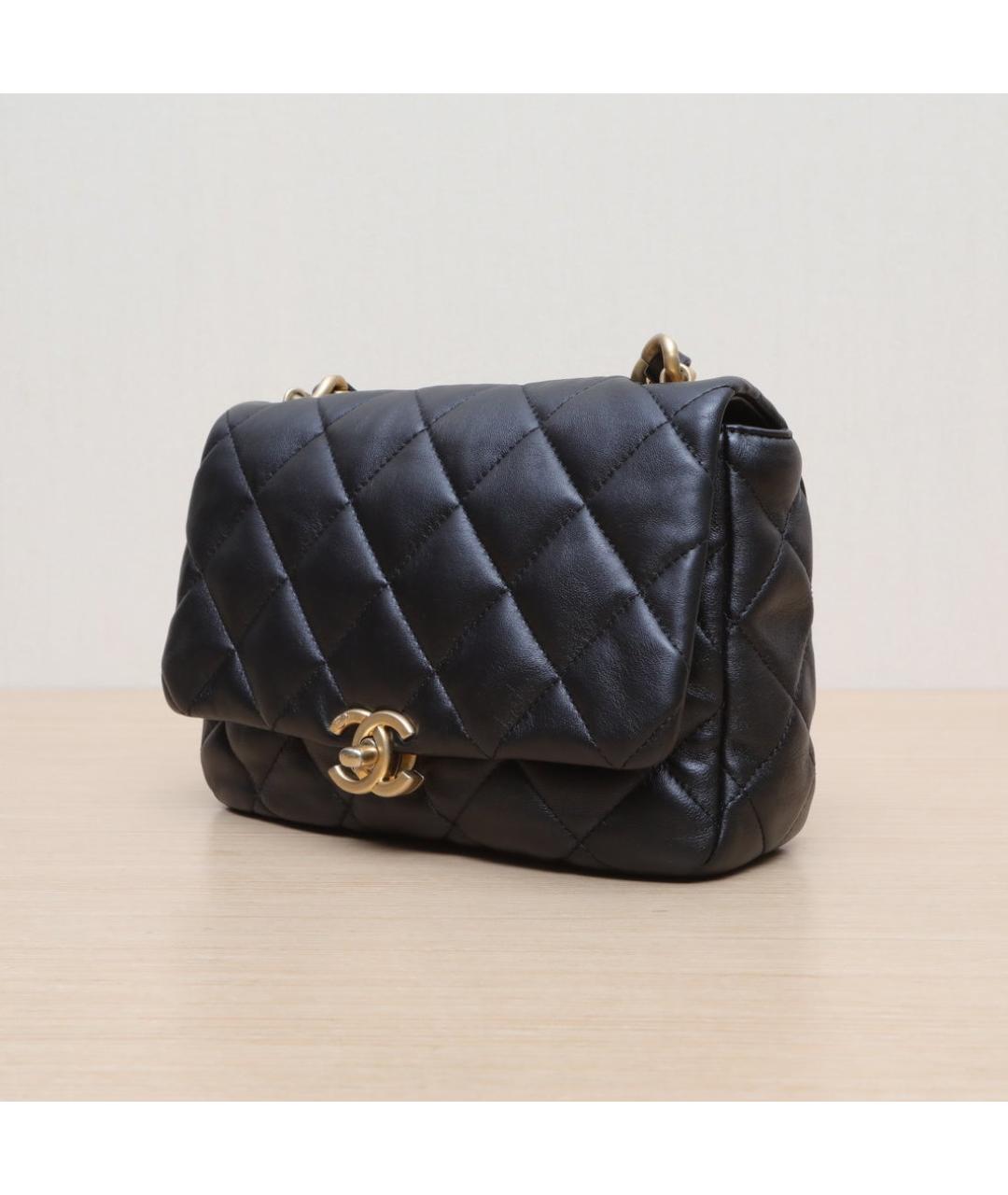 CHANEL Черная кожаная сумка через плечо, фото 4