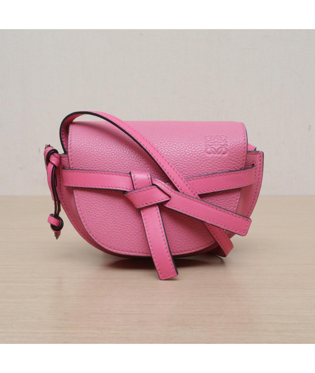 LOEWE Розовая кожаная сумка через плечо, фото 3