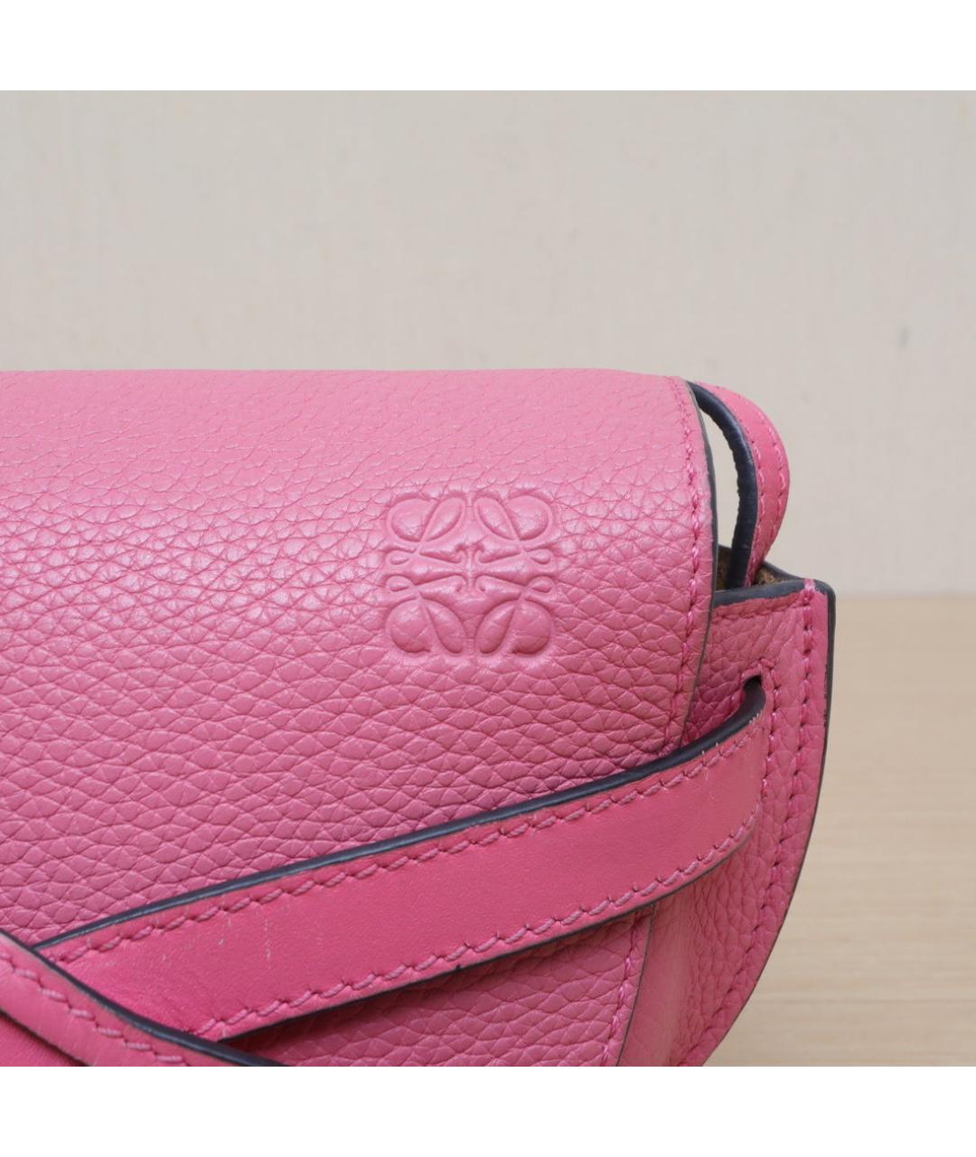 LOEWE Розовая кожаная сумка через плечо, фото 8
