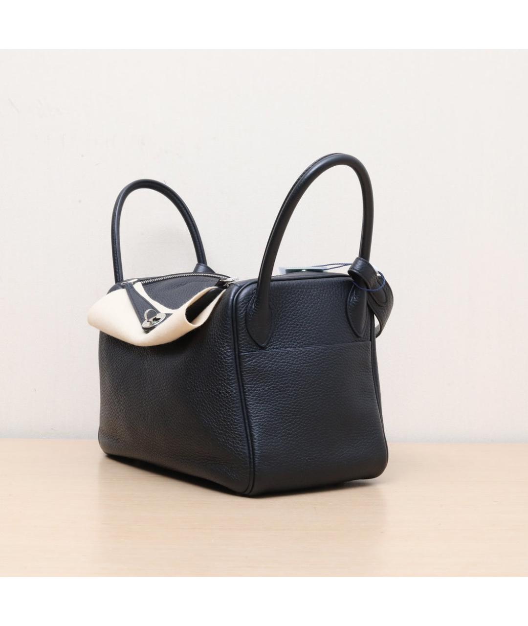 HERMES Черная кожаная сумка через плечо, фото 4