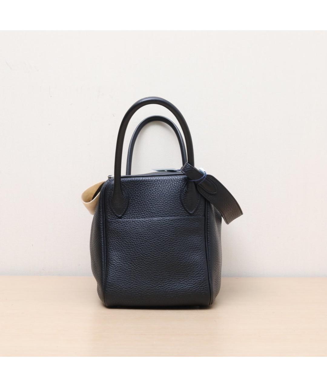 HERMES Черная кожаная сумка через плечо, фото 5