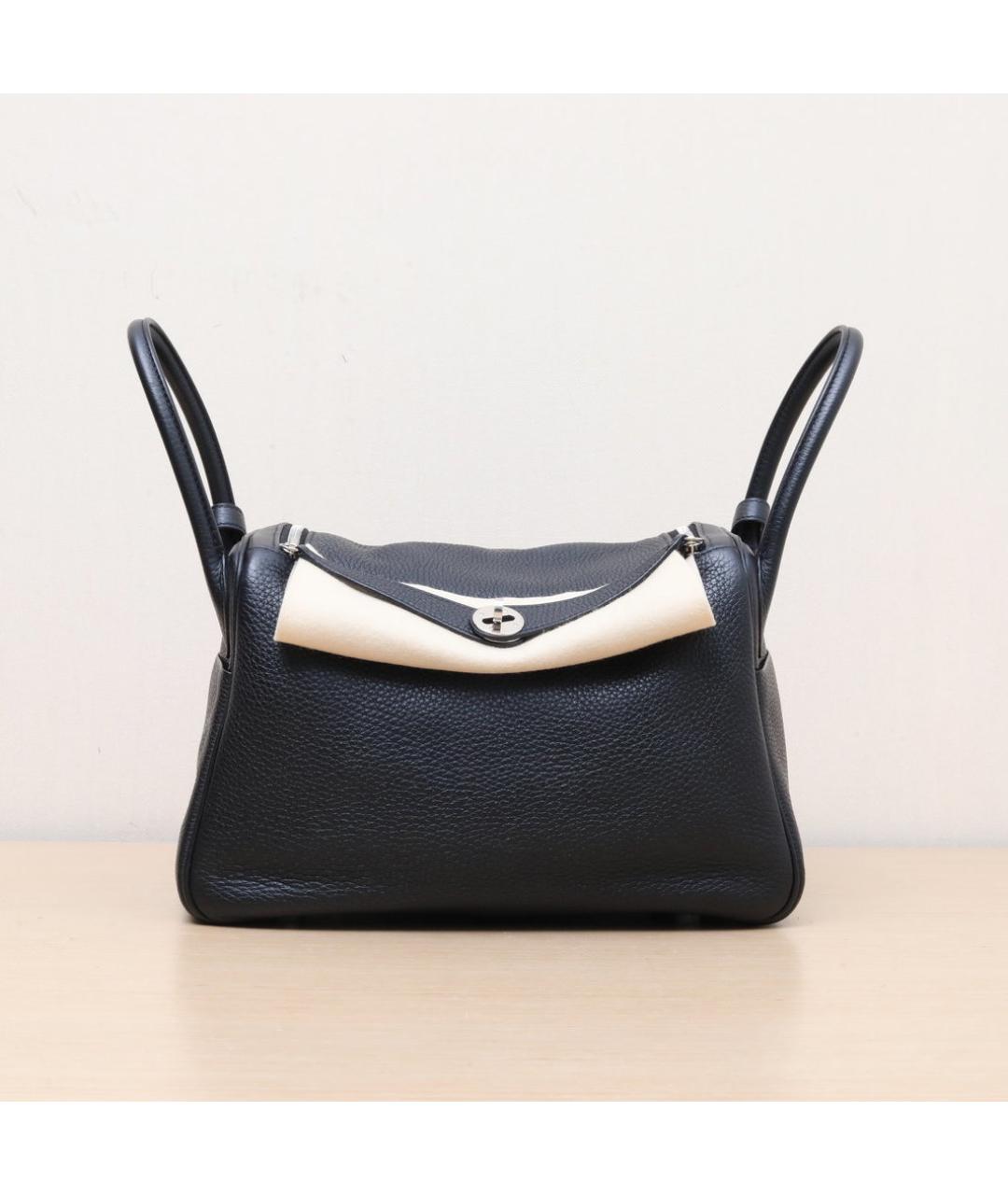HERMES Черная кожаная сумка через плечо, фото 3
