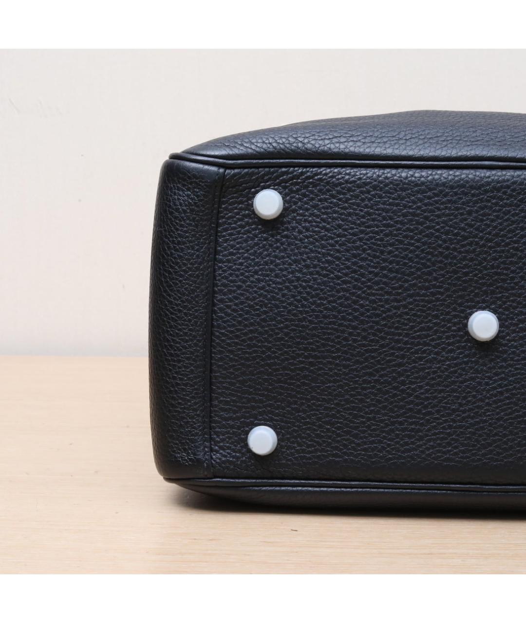 HERMES Черная кожаная сумка через плечо, фото 9