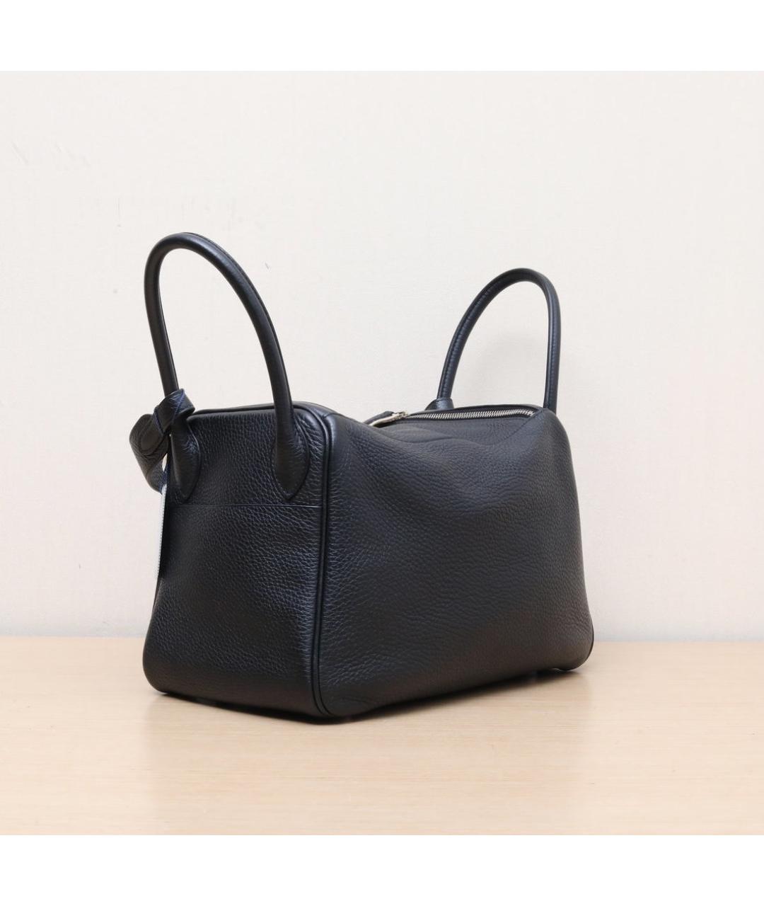 HERMES Черная кожаная сумка через плечо, фото 6