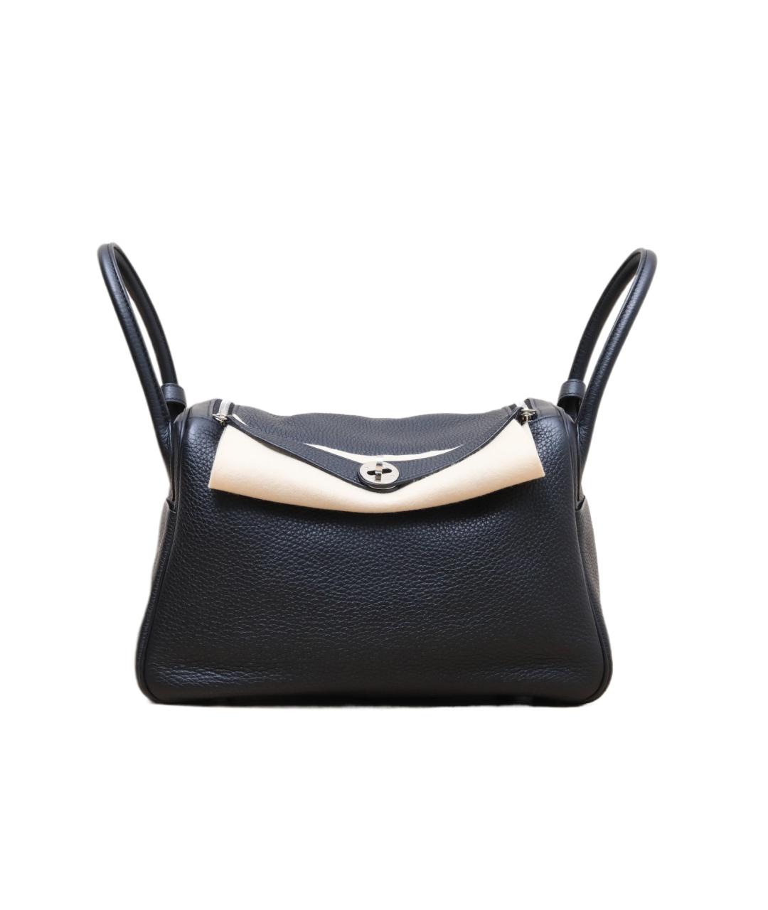 HERMES Черная кожаная сумка через плечо, фото 1