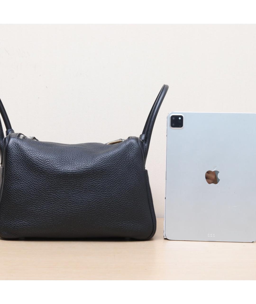 HERMES Черная кожаная сумка через плечо, фото 7