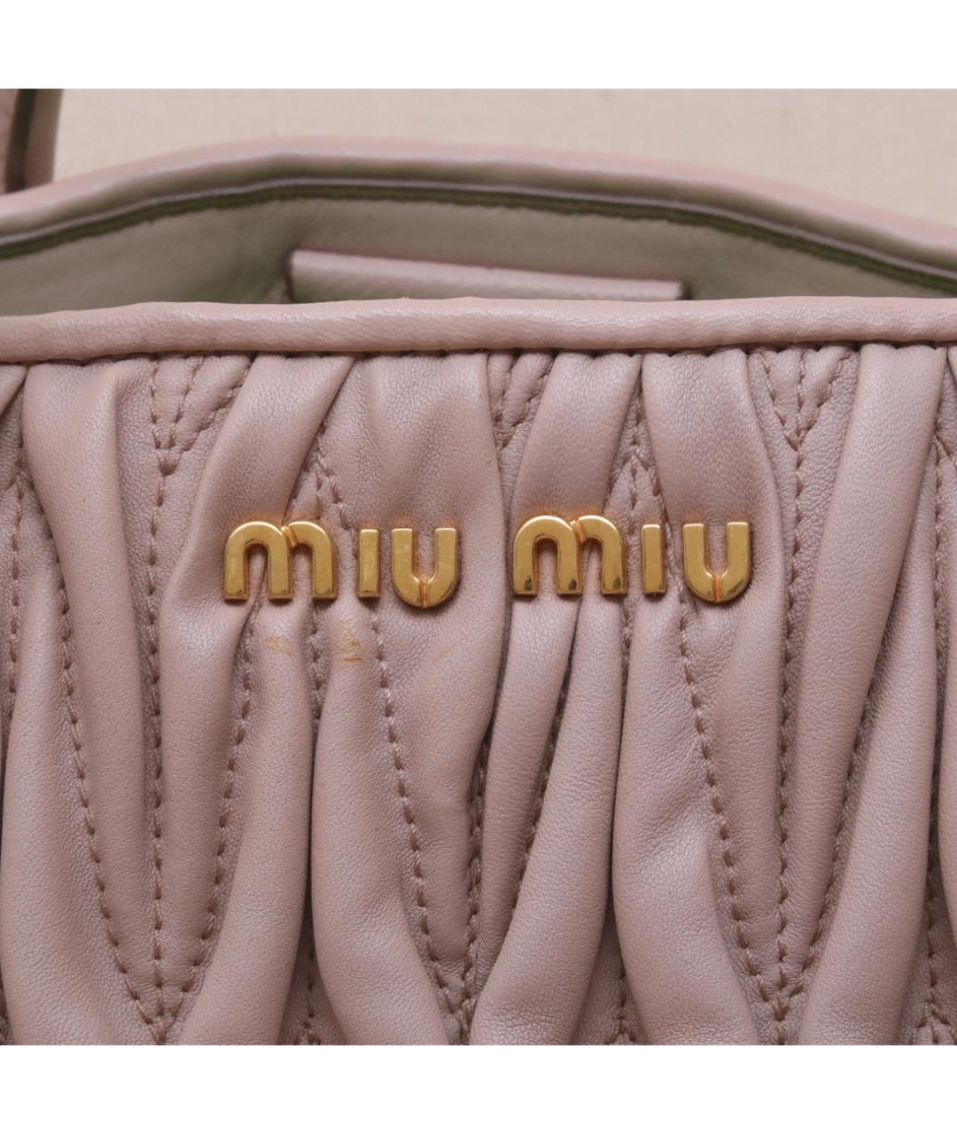 MIU MIU Розовая кожаная сумка через плечо, фото 8