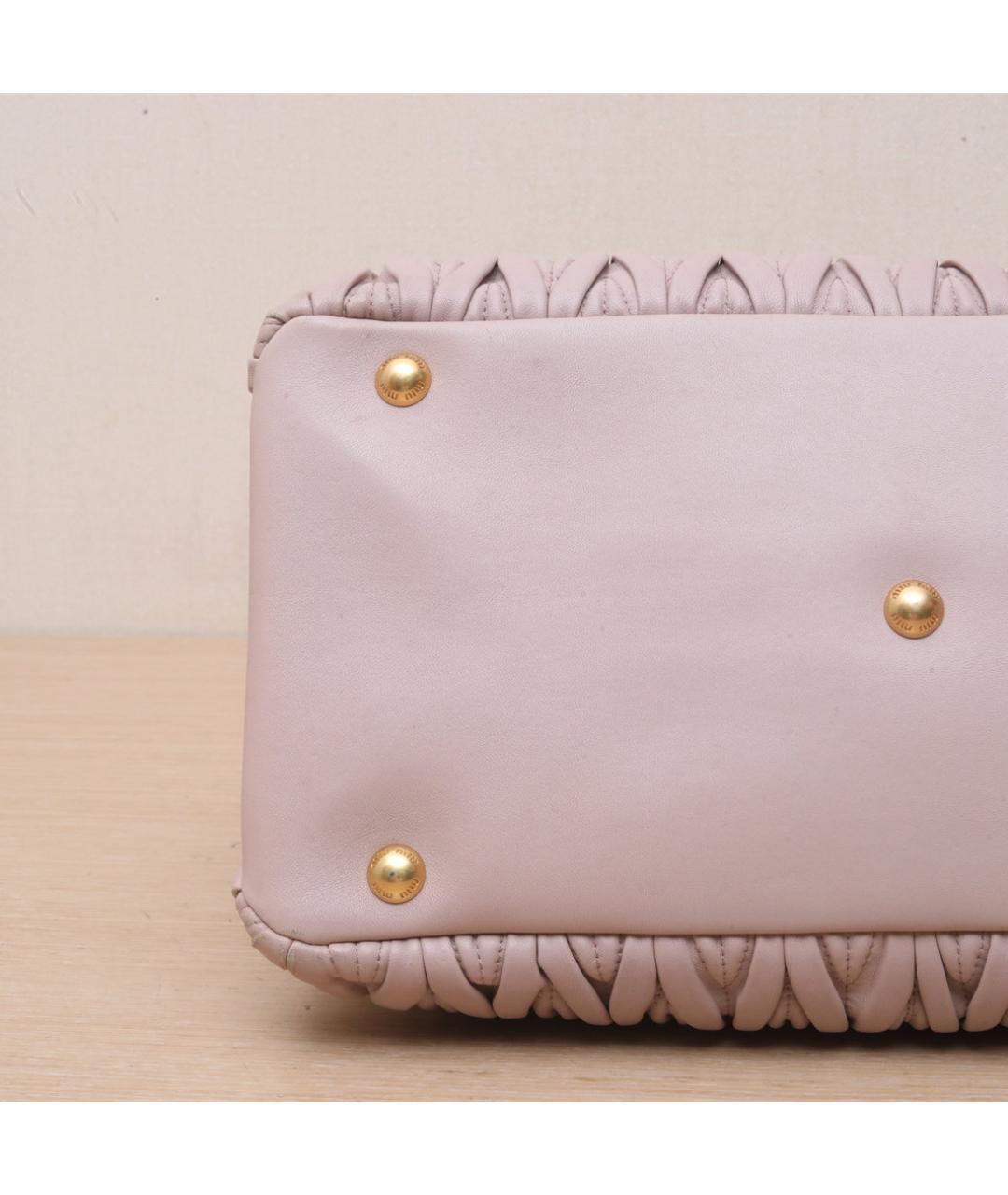 MIU MIU Розовая кожаная сумка через плечо, фото 9
