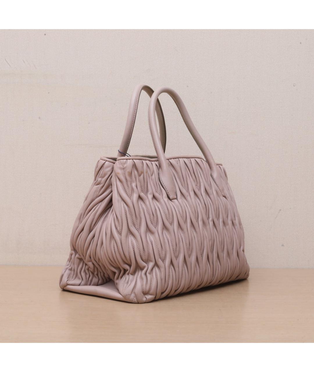 MIU MIU Розовая кожаная сумка через плечо, фото 6