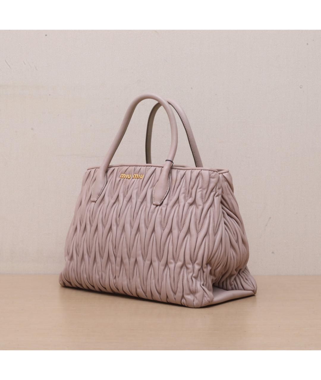 MIU MIU Розовая кожаная сумка через плечо, фото 4
