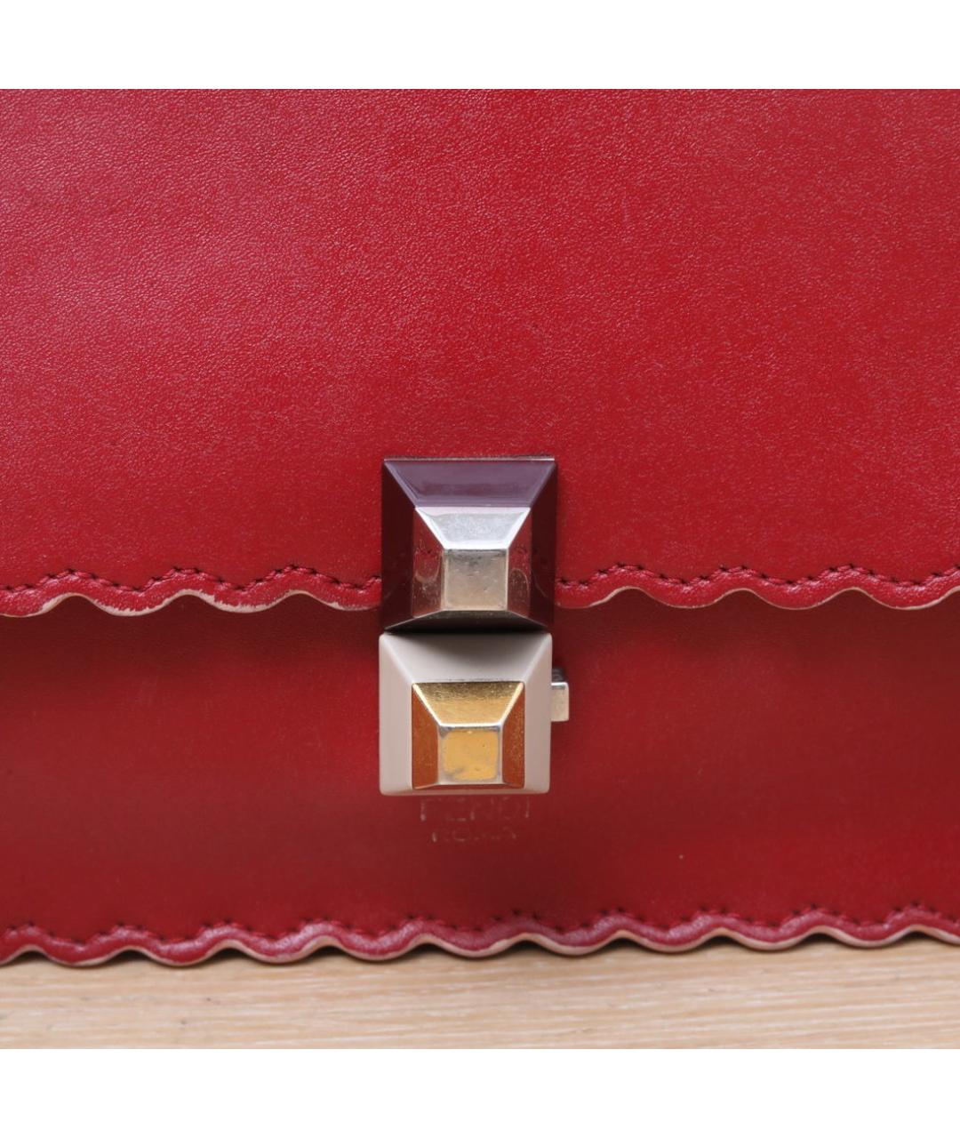 FENDI Красная кожаная сумка через плечо, фото 7