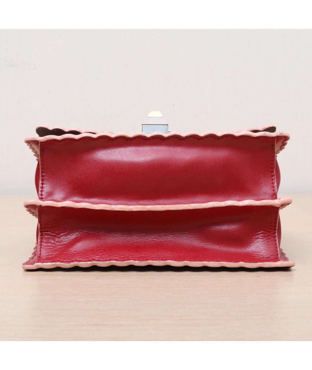 FENDI Красная кожаная сумка через плечо, фото 8