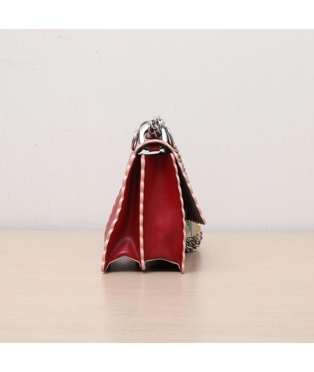 FENDI Красная кожаная сумка через плечо, фото 5