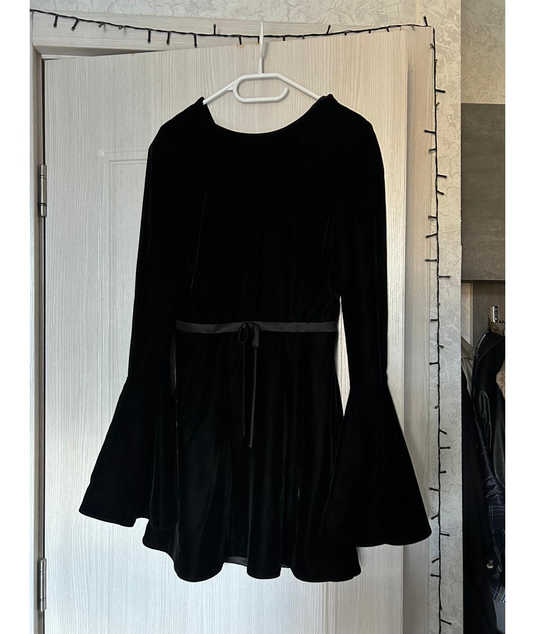 SAINT LAURENT Черное бархатное коктейльное платье, фото 5