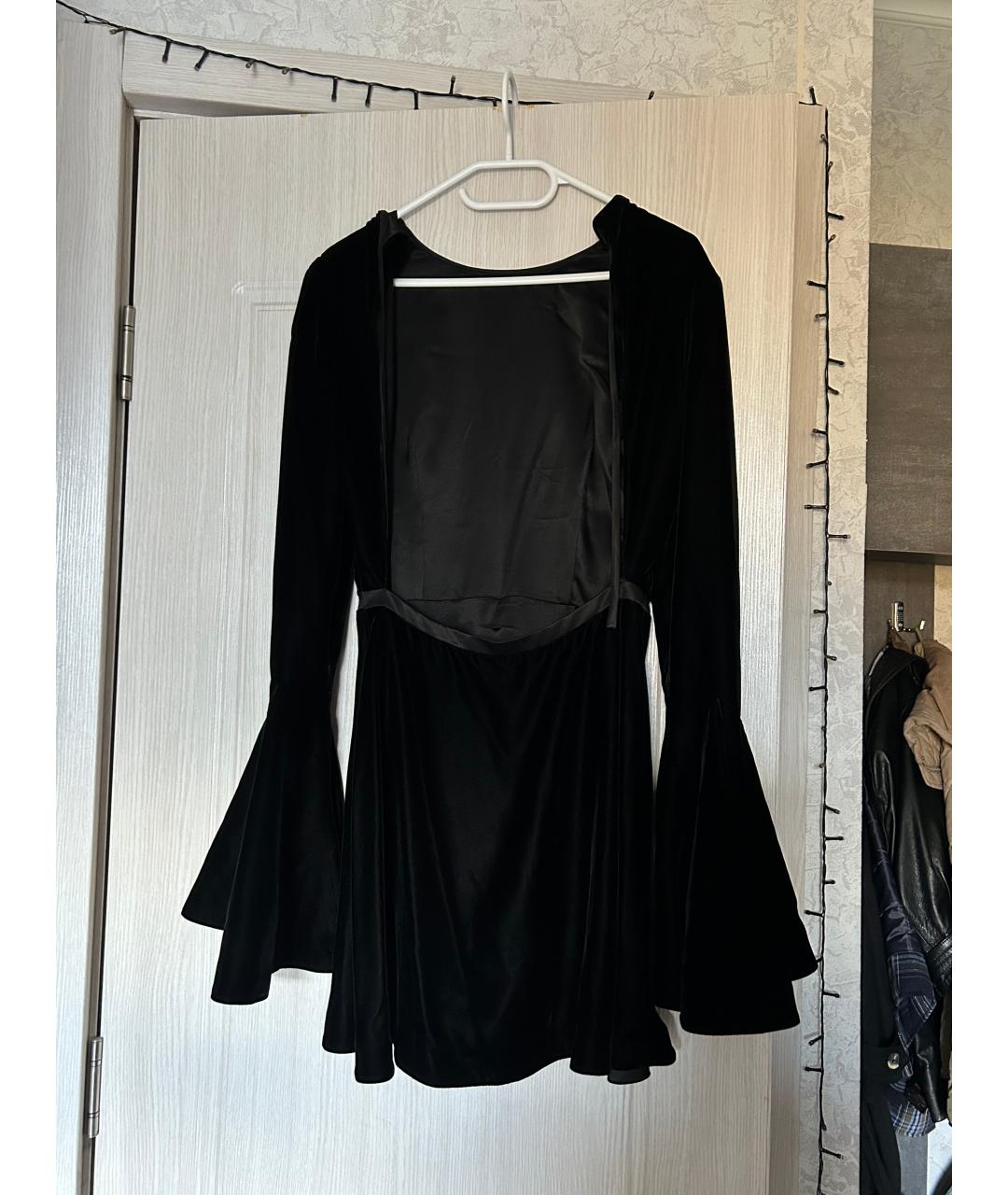 SAINT LAURENT Черное бархатное коктейльное платье, фото 2