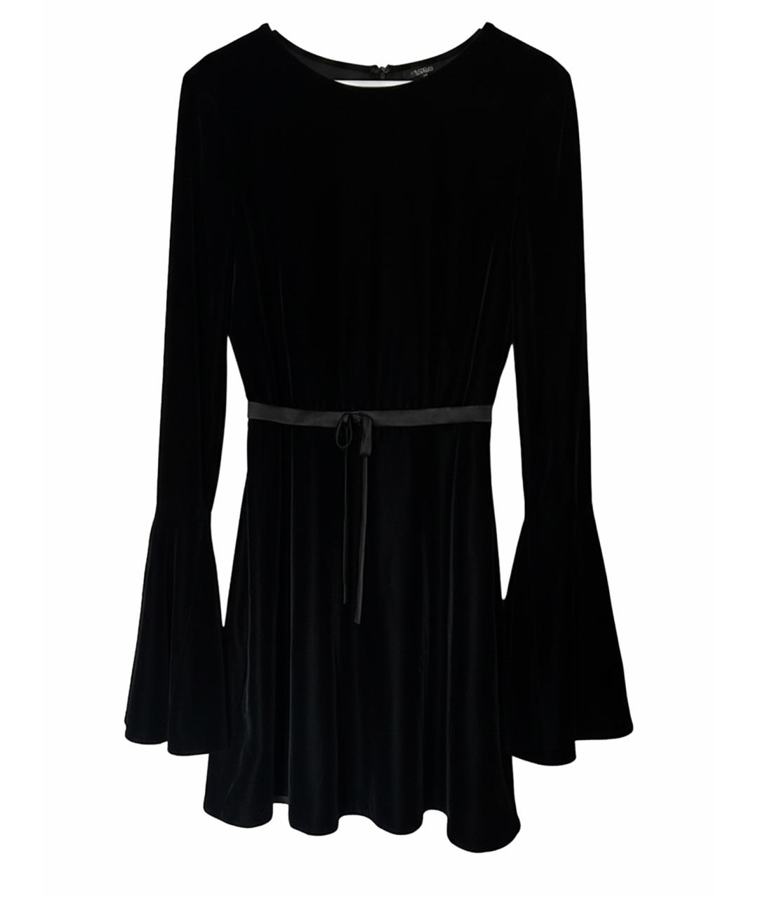 SAINT LAURENT Черное бархатное коктейльное платье, фото 1