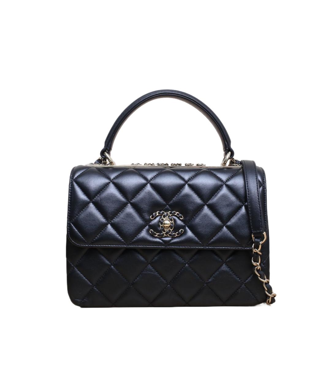 CHANEL Черная кожаная сумка через плечо, фото 1