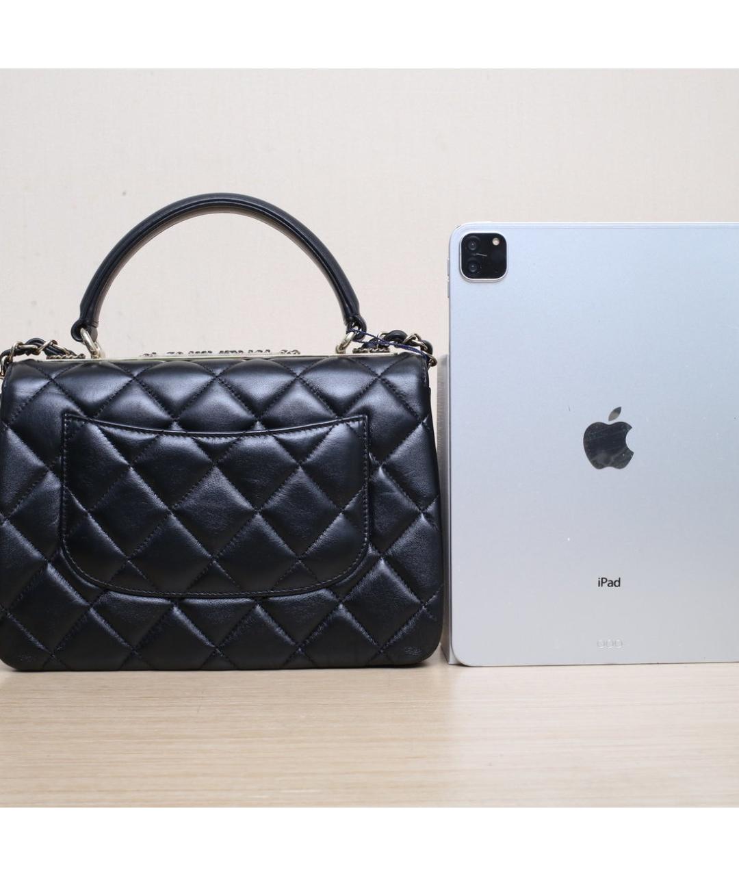 CHANEL Черная кожаная сумка через плечо, фото 7