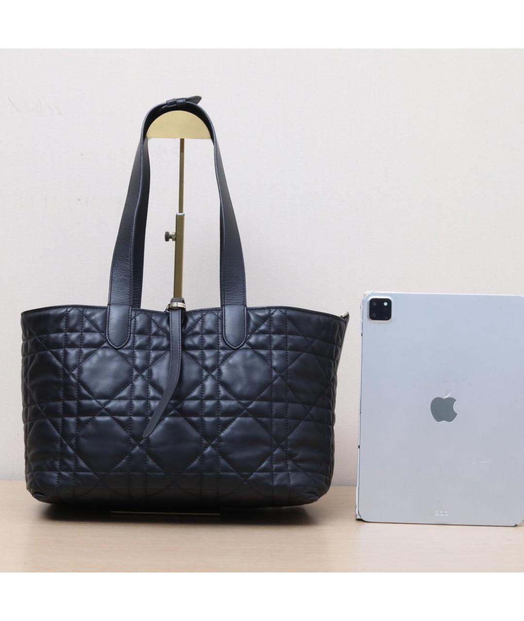 CHRISTIAN DIOR Черная кожаная сумка через плечо, фото 7