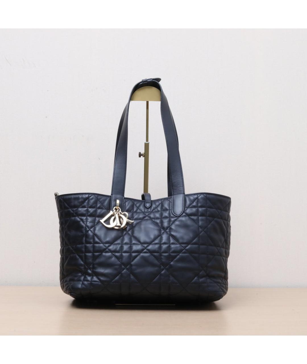 CHRISTIAN DIOR Черная кожаная сумка через плечо, фото 3