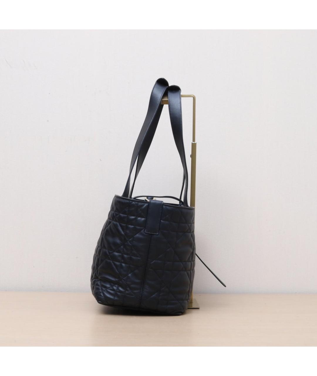 CHRISTIAN DIOR Черная кожаная сумка через плечо, фото 5