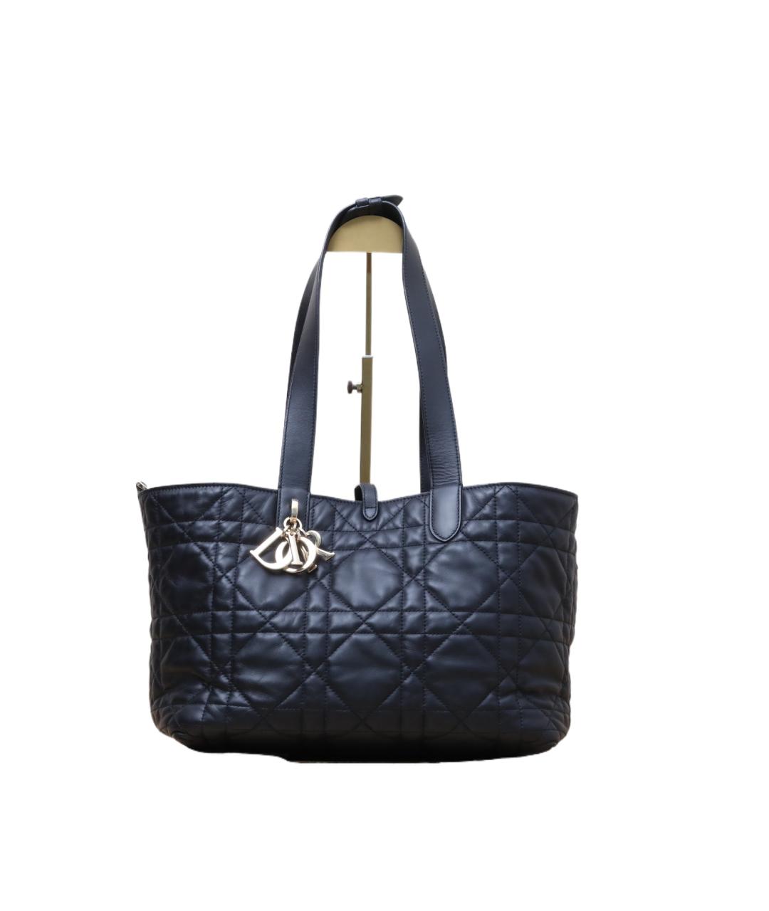 CHRISTIAN DIOR Черная кожаная сумка через плечо, фото 10