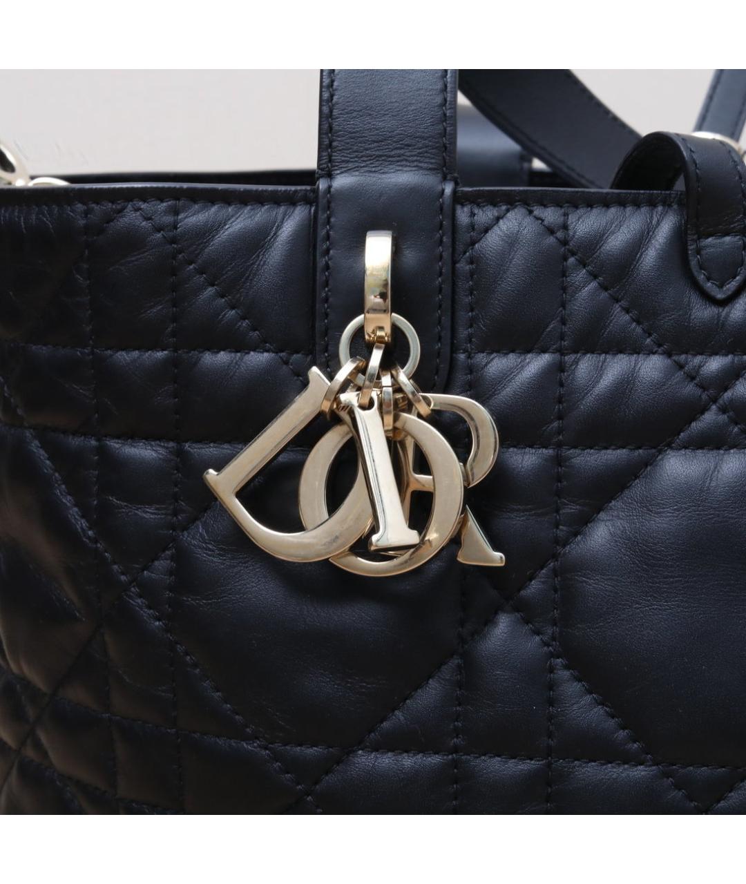 CHRISTIAN DIOR Черная кожаная сумка через плечо, фото 8