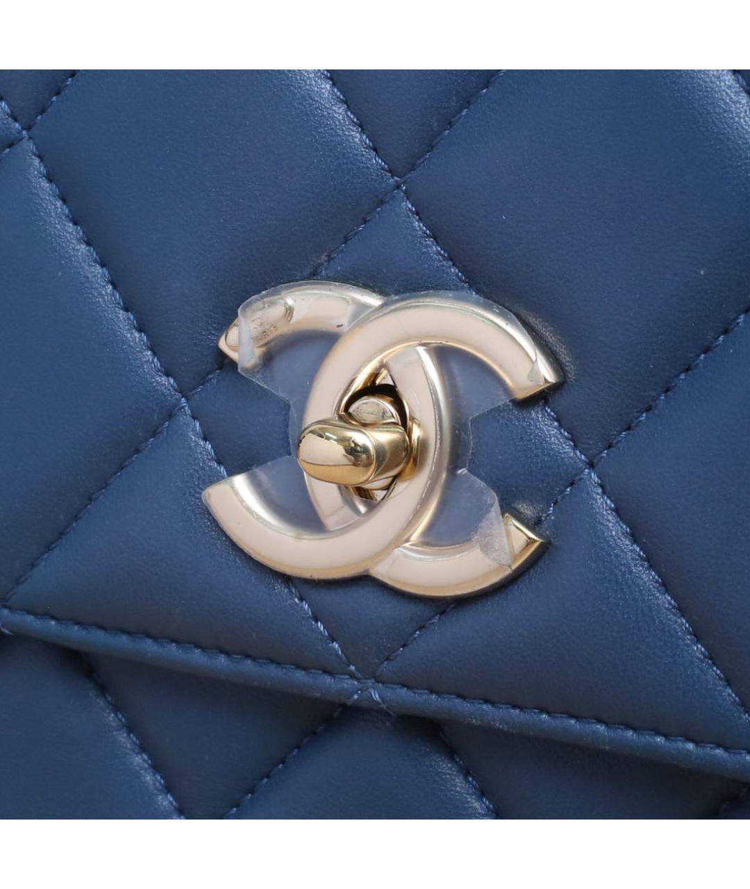 CHANEL Синяя кожаная сумка через плечо, фото 8