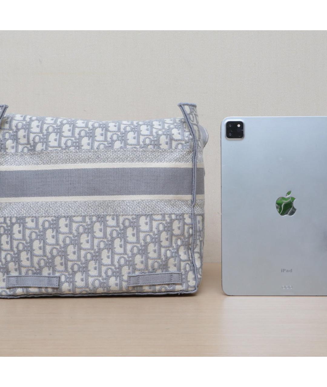 CHRISTIAN DIOR Голубая тканевая сумка через плечо, фото 7