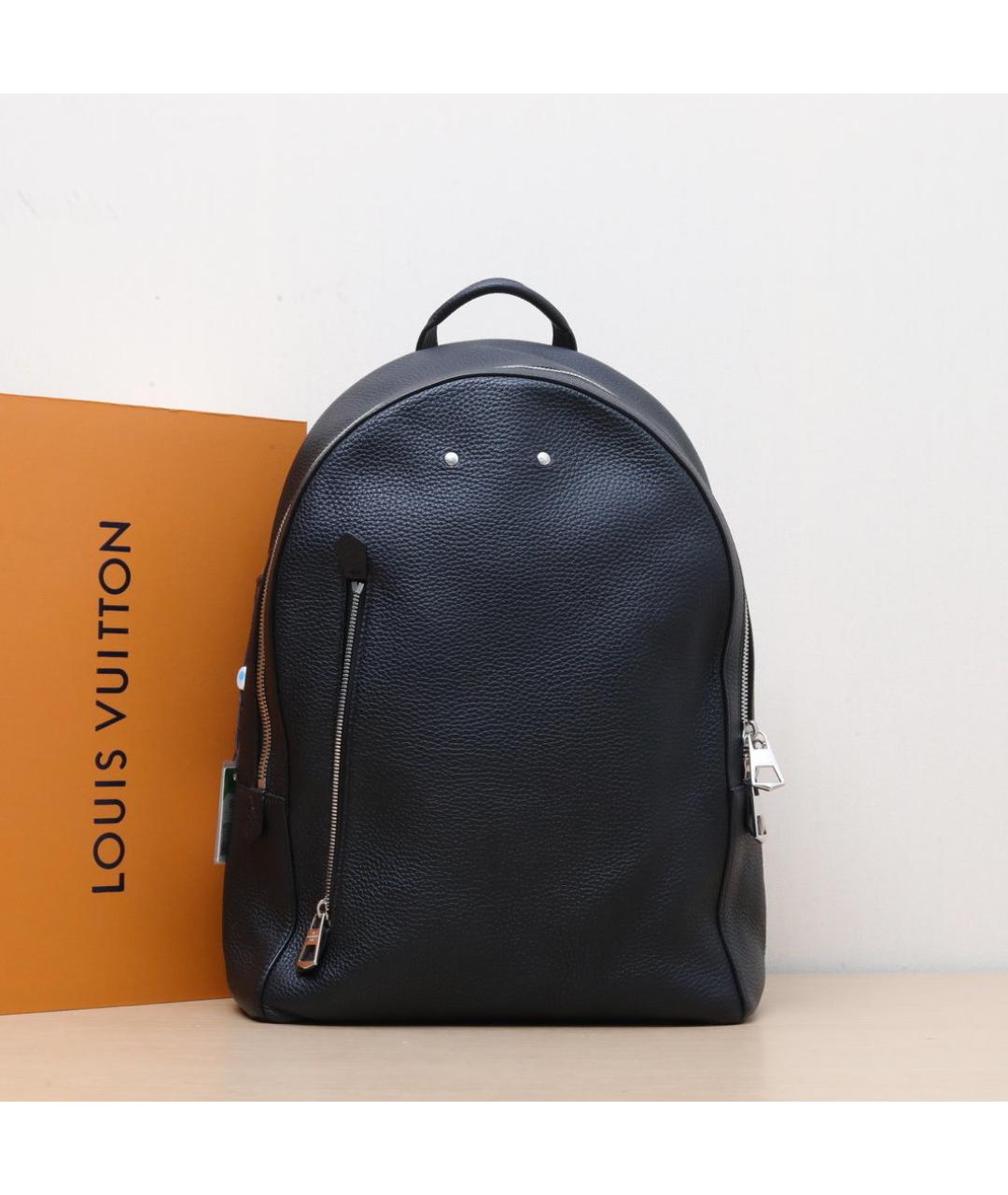 LOUIS VUITTON Черный кожаный рюкзак, фото 2