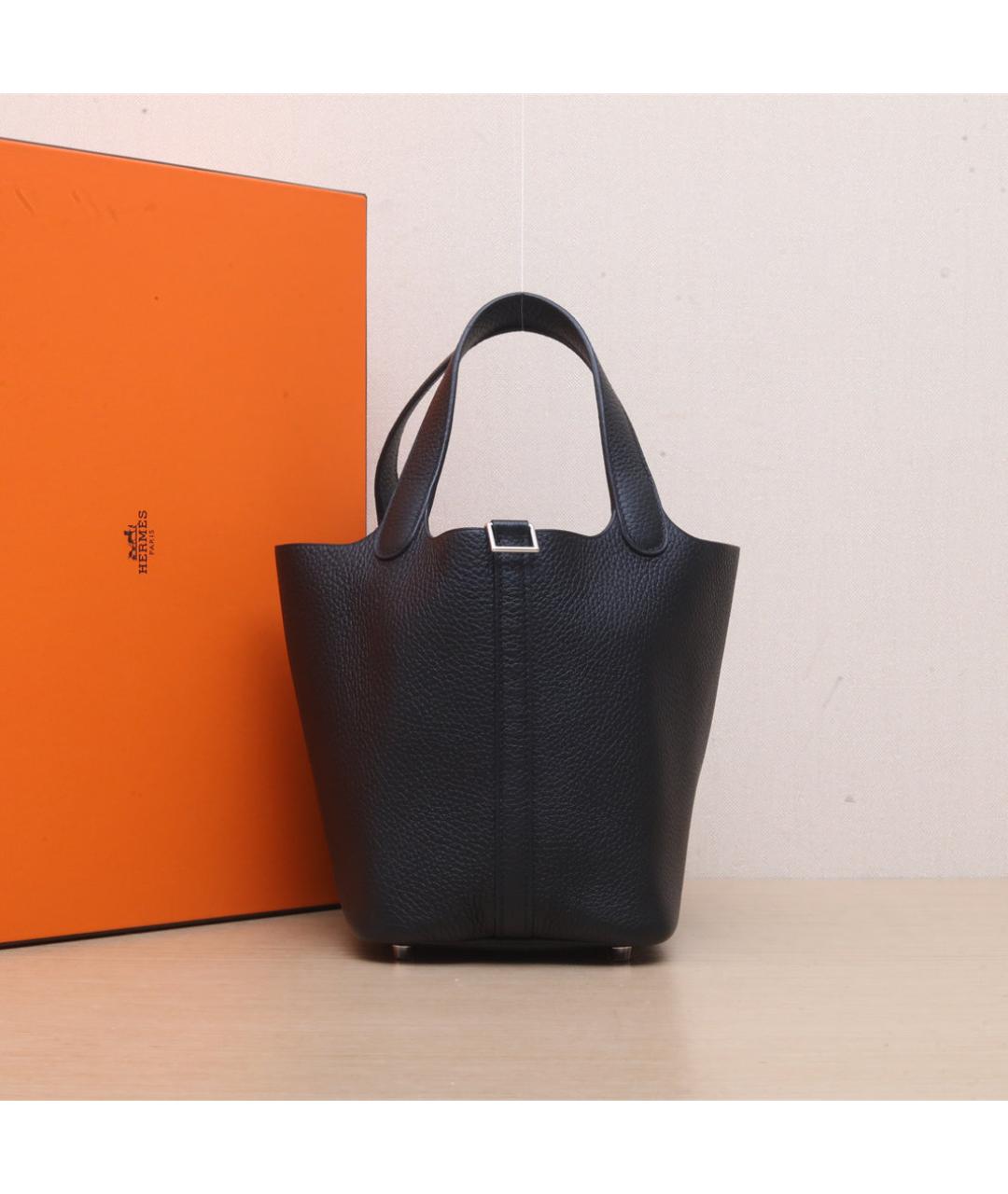 HERMES Черная кожаная сумка через плечо, фото 2