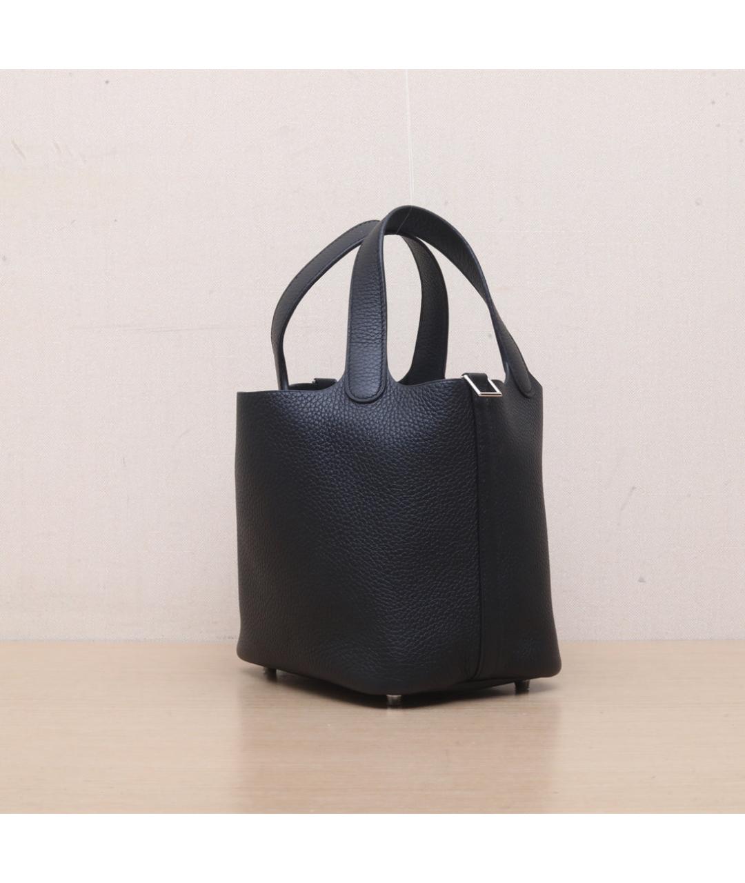 HERMES Черная кожаная сумка через плечо, фото 4