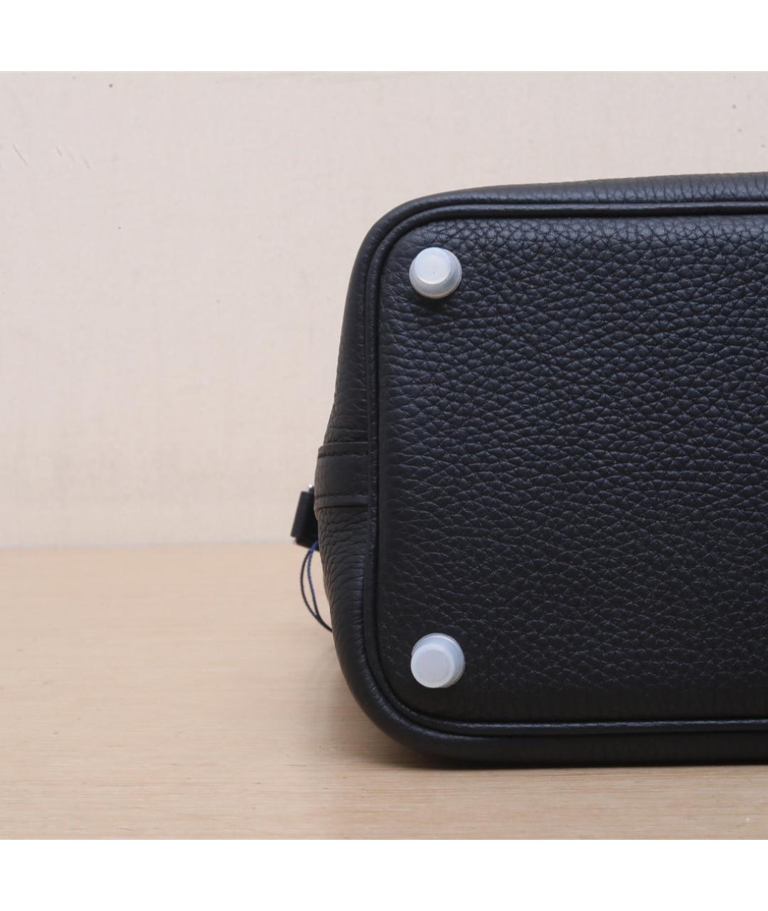 HERMES Черная кожаная сумка через плечо, фото 9