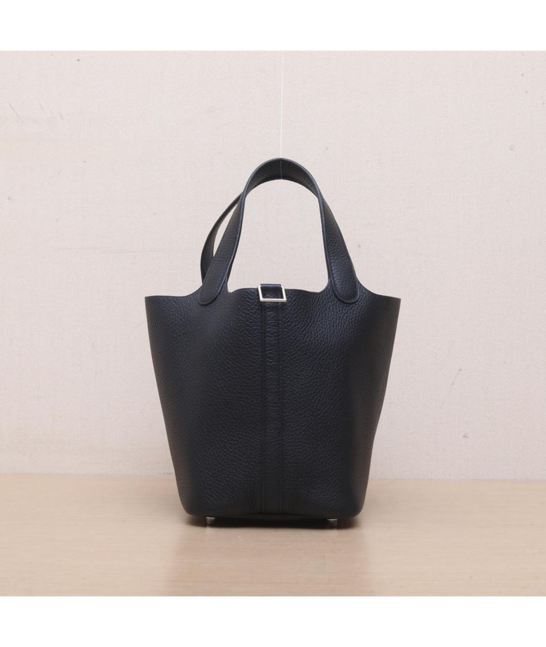 HERMES Черная кожаная сумка через плечо, фото 3