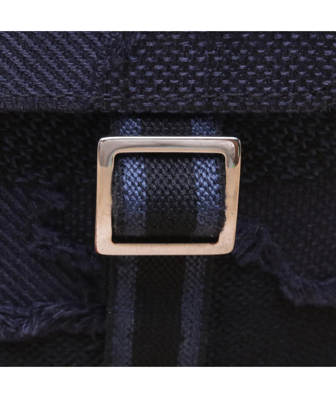 CHRISTIAN DIOR Темно-синяя тканевая сумка через плечо, фото 8