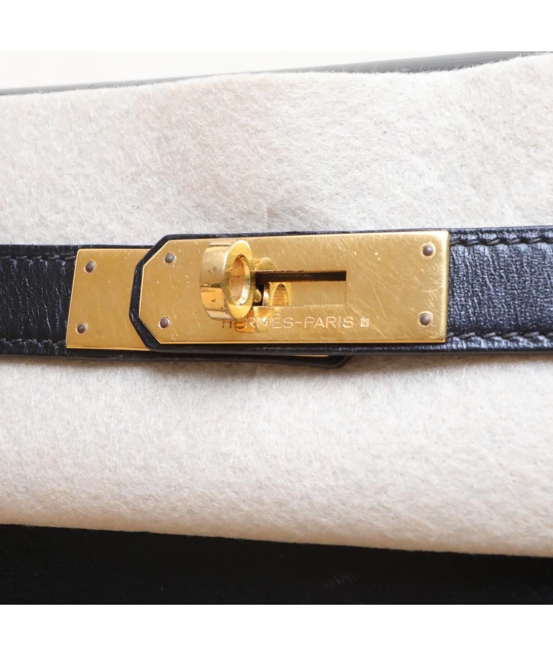 HERMES Черная кожаная сумка через плечо, фото 8