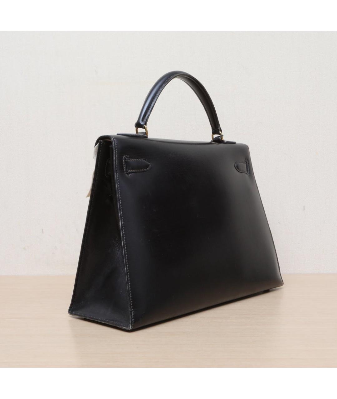HERMES Черная кожаная сумка через плечо, фото 6