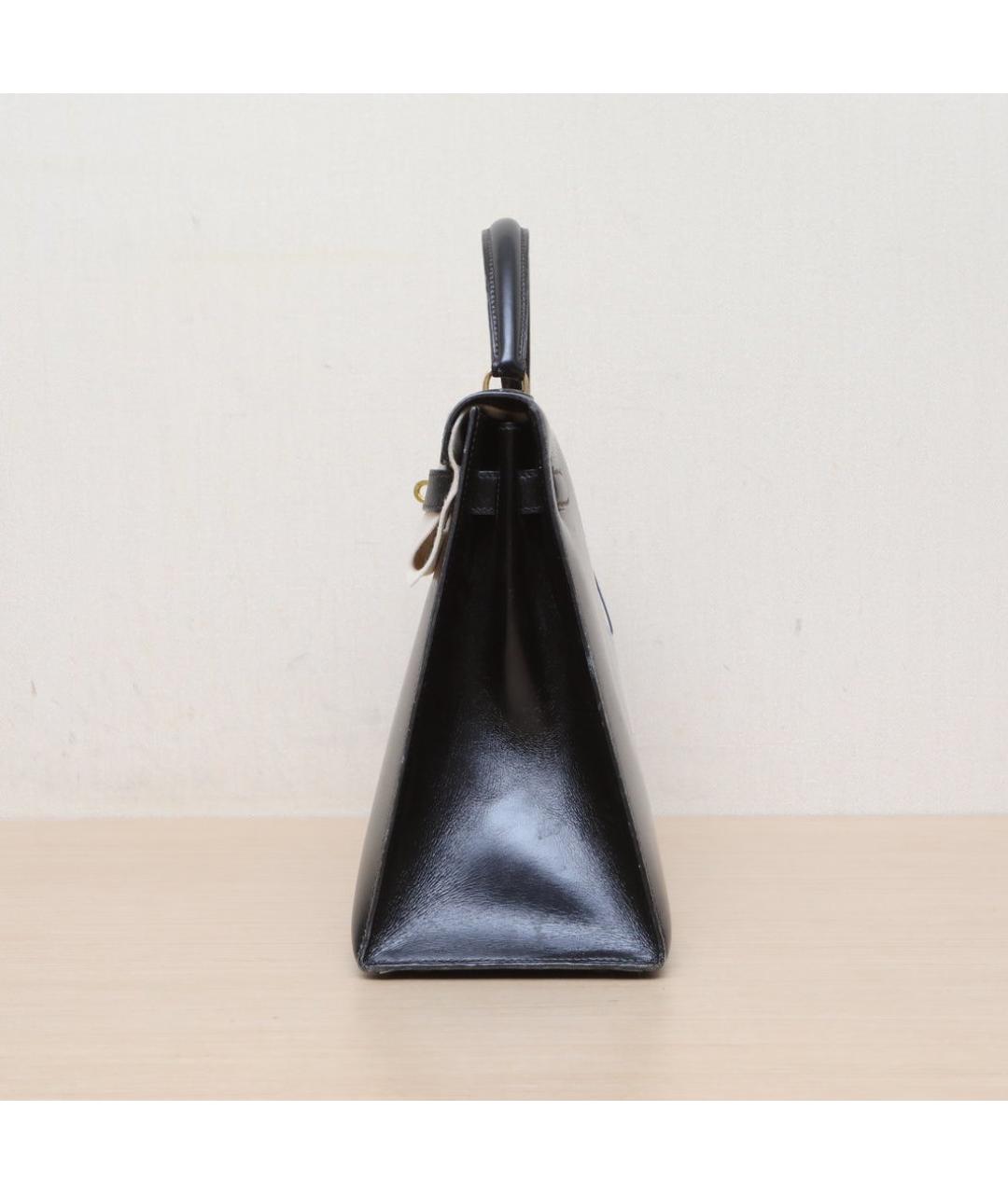 HERMES Черная кожаная сумка через плечо, фото 5