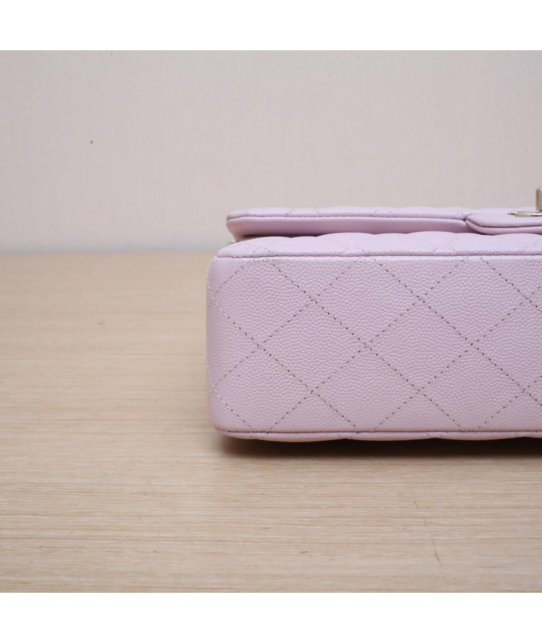 CHANEL Розовая кожаная сумка через плечо, фото 9